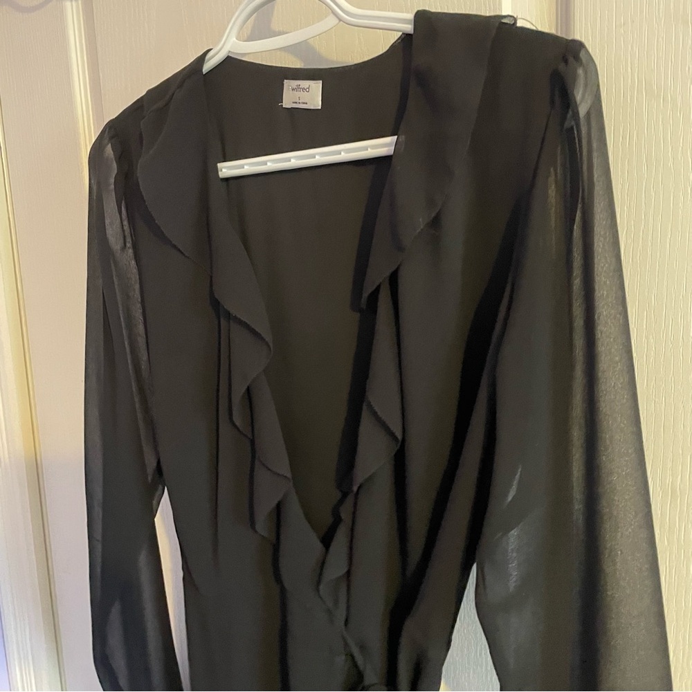 Wilfred Aritzia Louise Black Wrap Dress - Picture 4 of 6